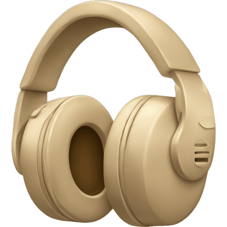 Beige headphones emoji