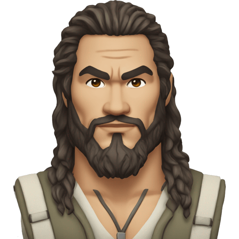 realistic jason momoa wearing vest emoji