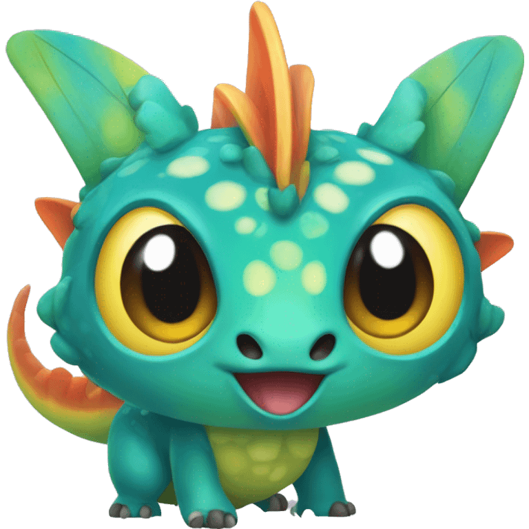 Colorful tropical Pokémon fantasy animal creature  emoji