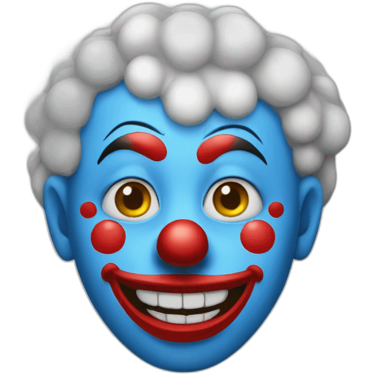 Blue clown emoji