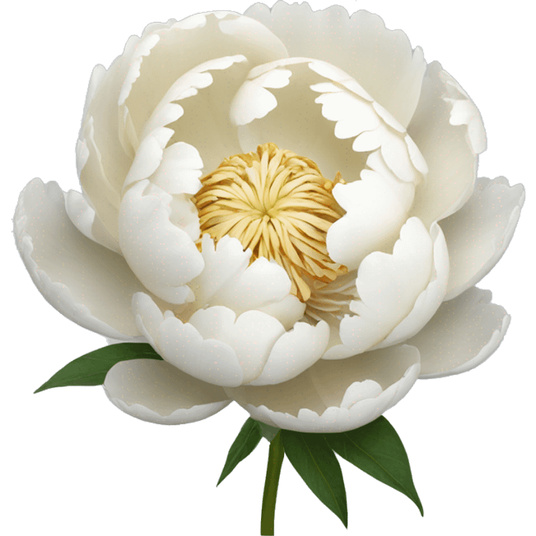 creamy white peony flower in bloom emoji