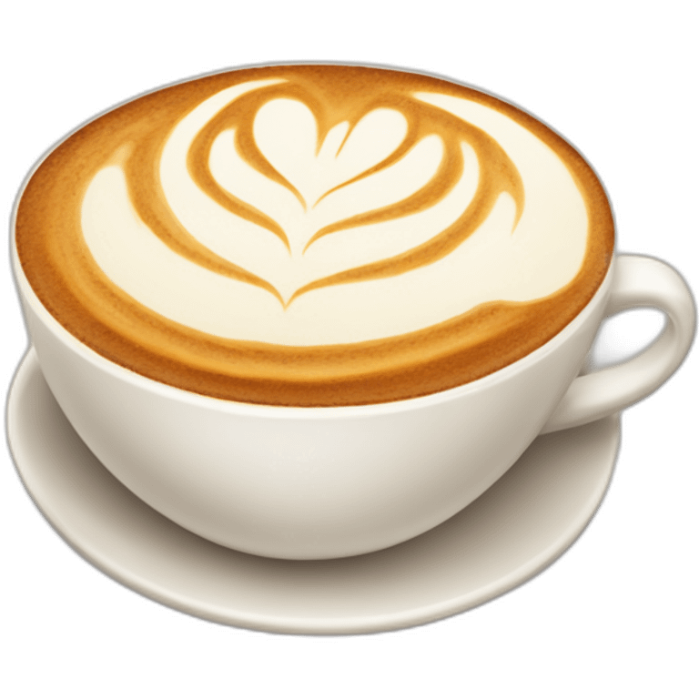 a cup of cappuccino with Apple logo drawn with the cream emoji