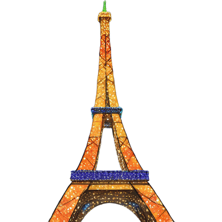 Eiffel tower in Christmas lights  emoji