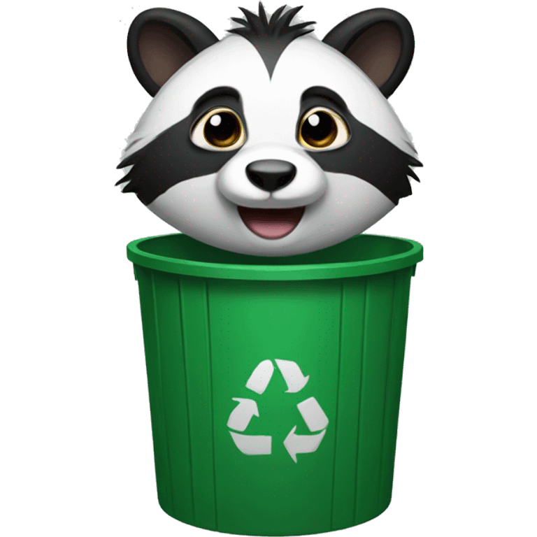 Trash can panda emoji