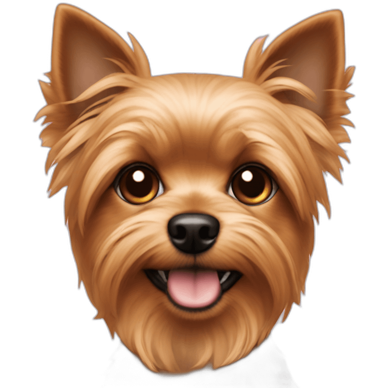 Dog chorkie black cutted ear emoji