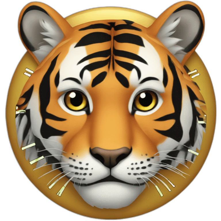 Tiger clock emoji