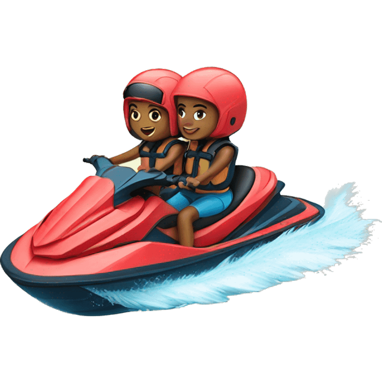 Twins on Jet Ski emoji