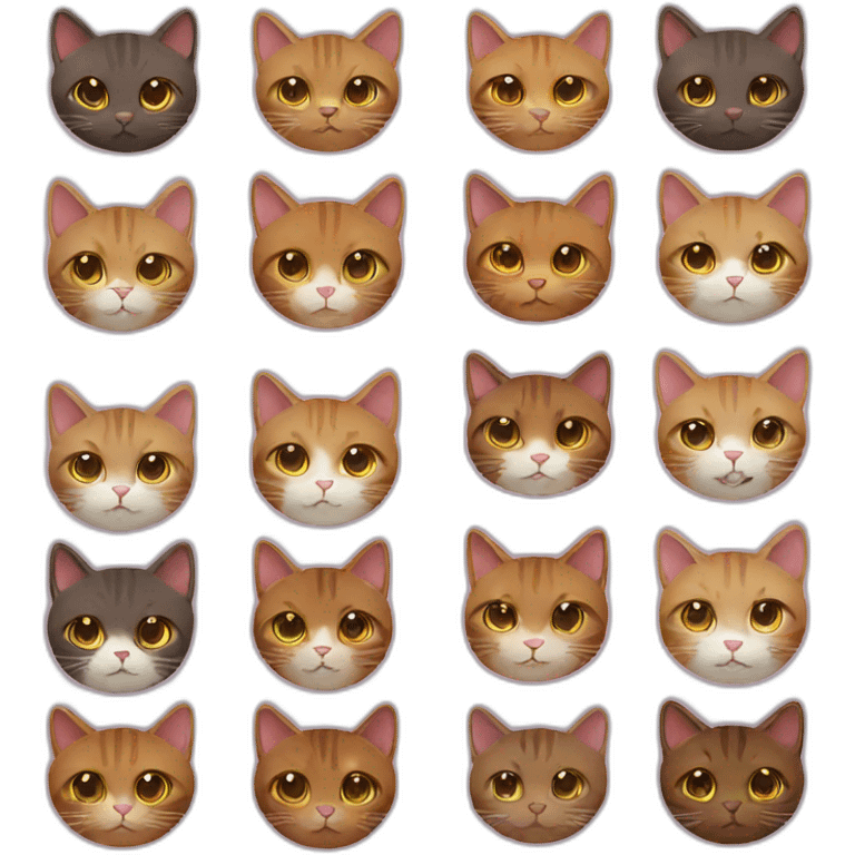 series and brown cat emoji