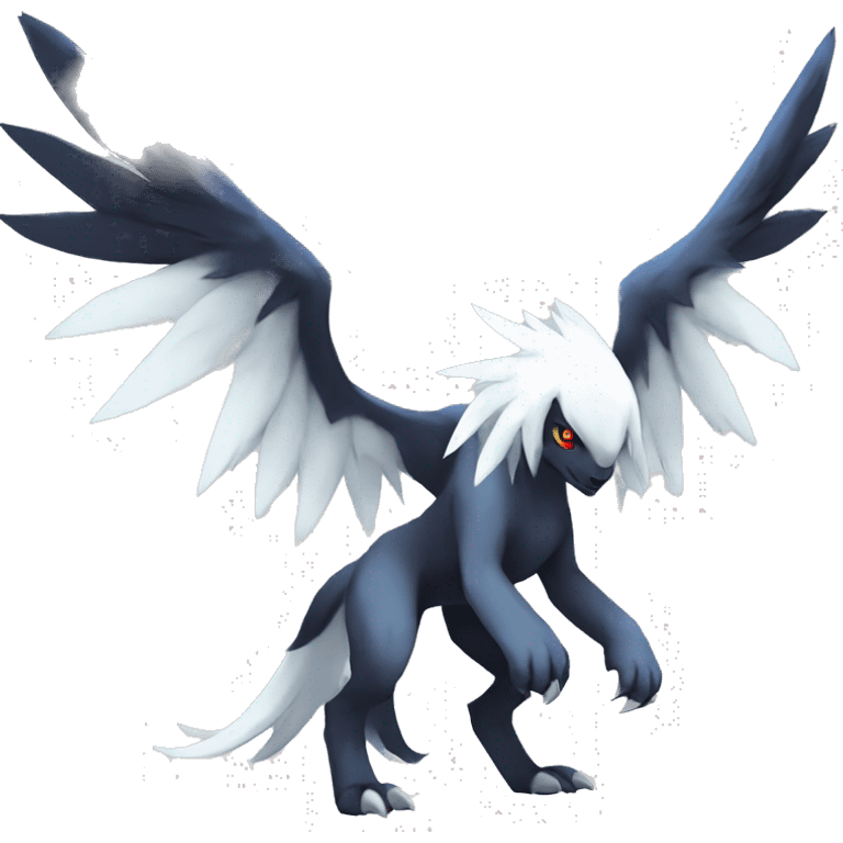 Edgy Cool Absol-Silvally-Pokémon Full Body emoji