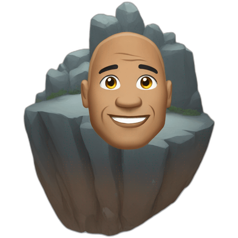 The rock on a rock emoji