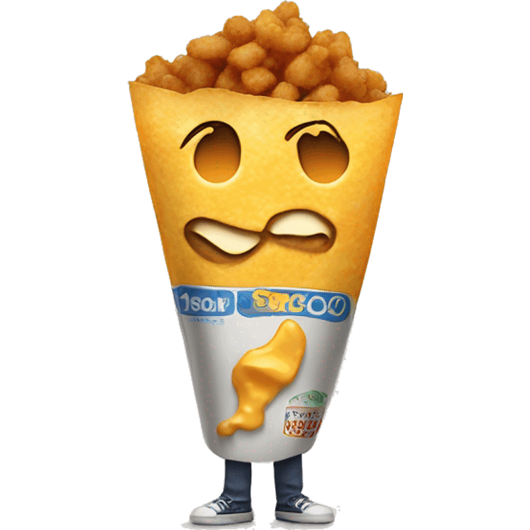 tatertots with nacho cheese emoji