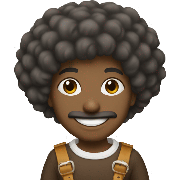 Llanera con afro emoji