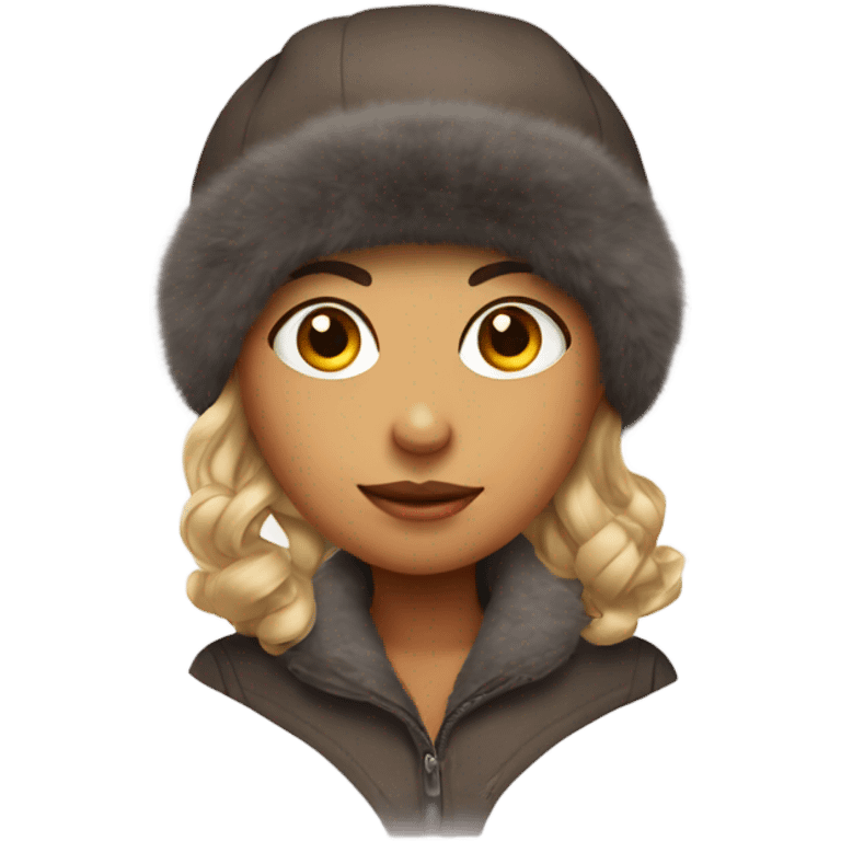 girl with ushanka emoji