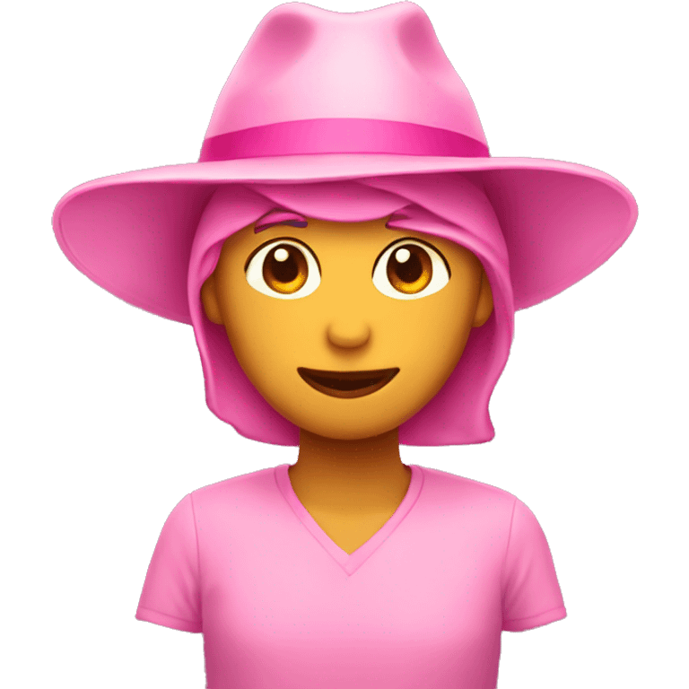 Pink hat  emoji