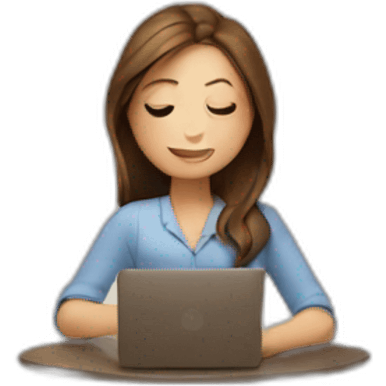 girl on work with coffee and clock emoji