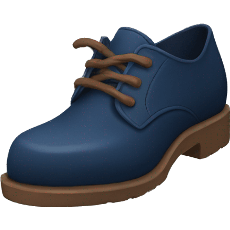 navy blue dressing shoes with brown base emoji