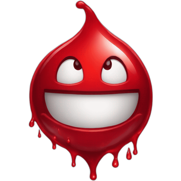 HAPPY BLOOD DROP emoji