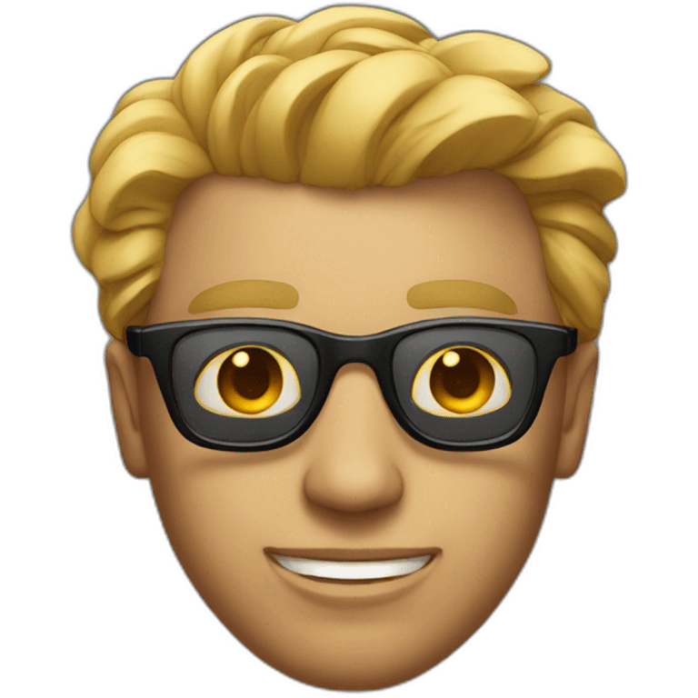 Bold  angr guy with sun glasses  emoji