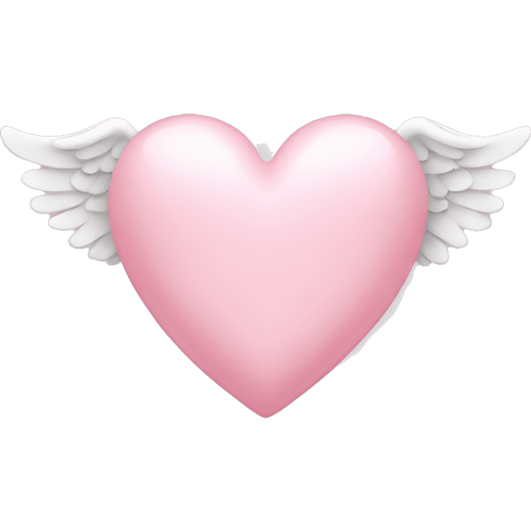 light pink heart with angel wings emoji