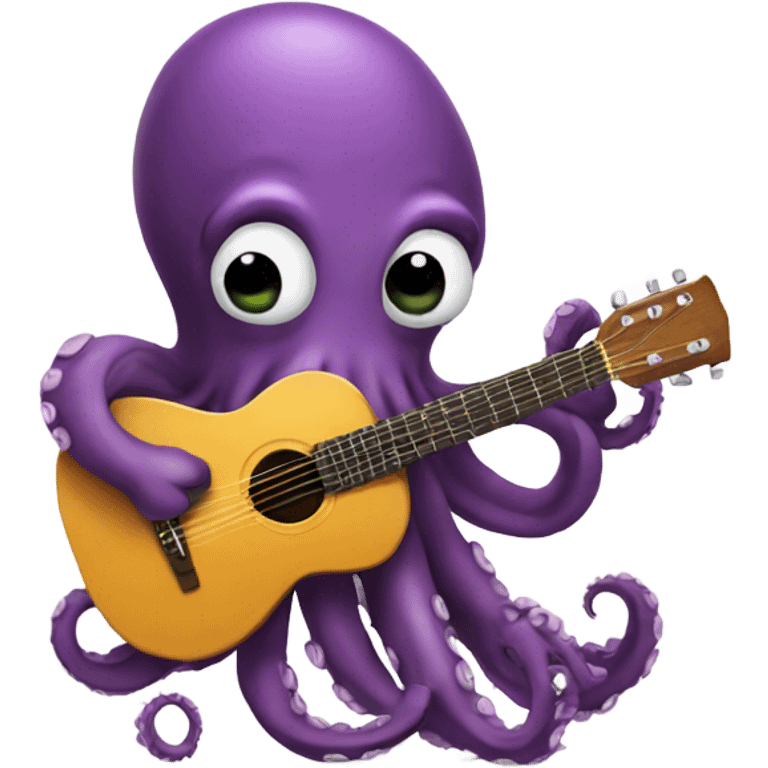 Octopus playing guitar  emoji