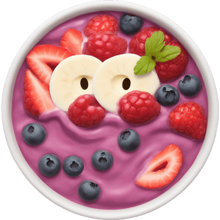 Berry smoothie bowl emoji