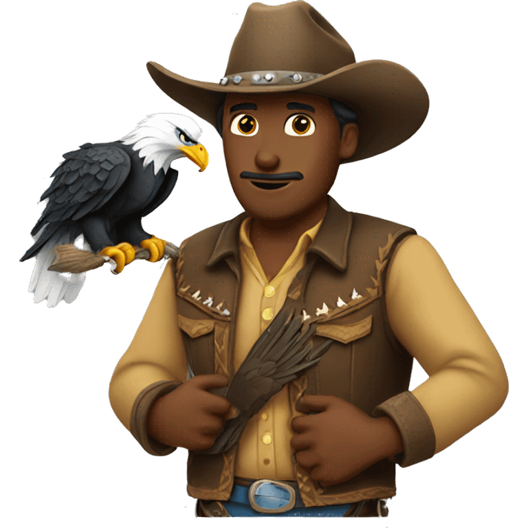 Cowboy with eagle  emoji