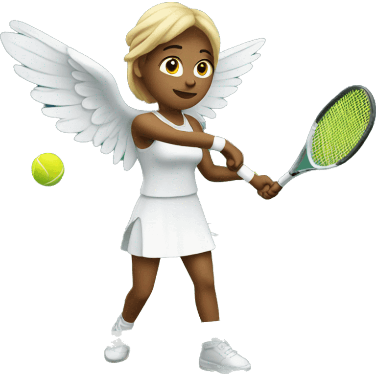 create angel playing tennis emoji