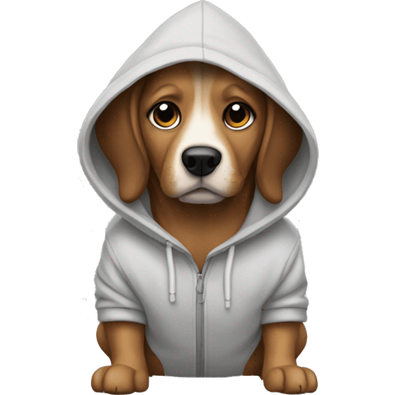 Dog with a hoodie emoji