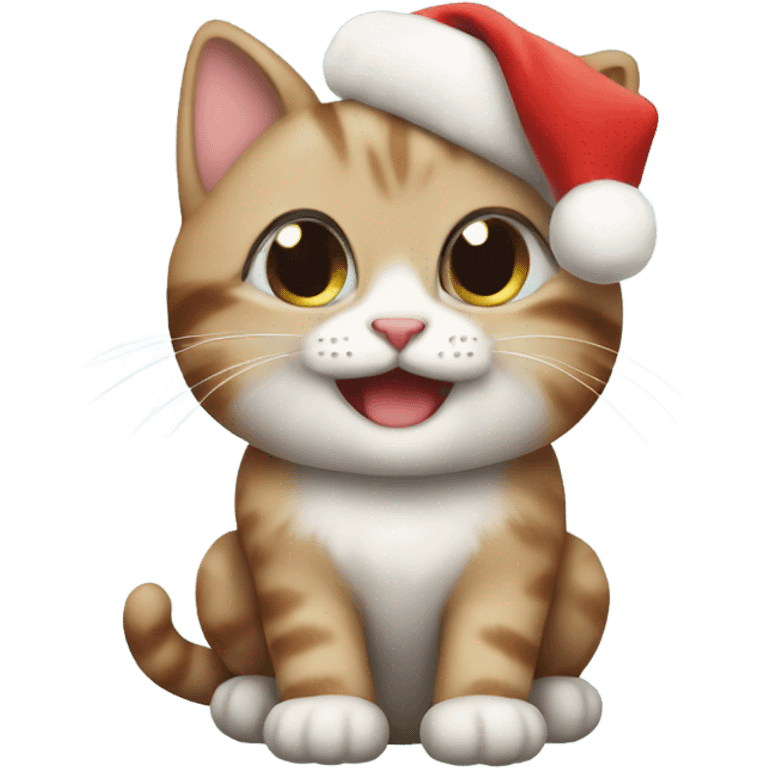 adorable christmas kitten emoji