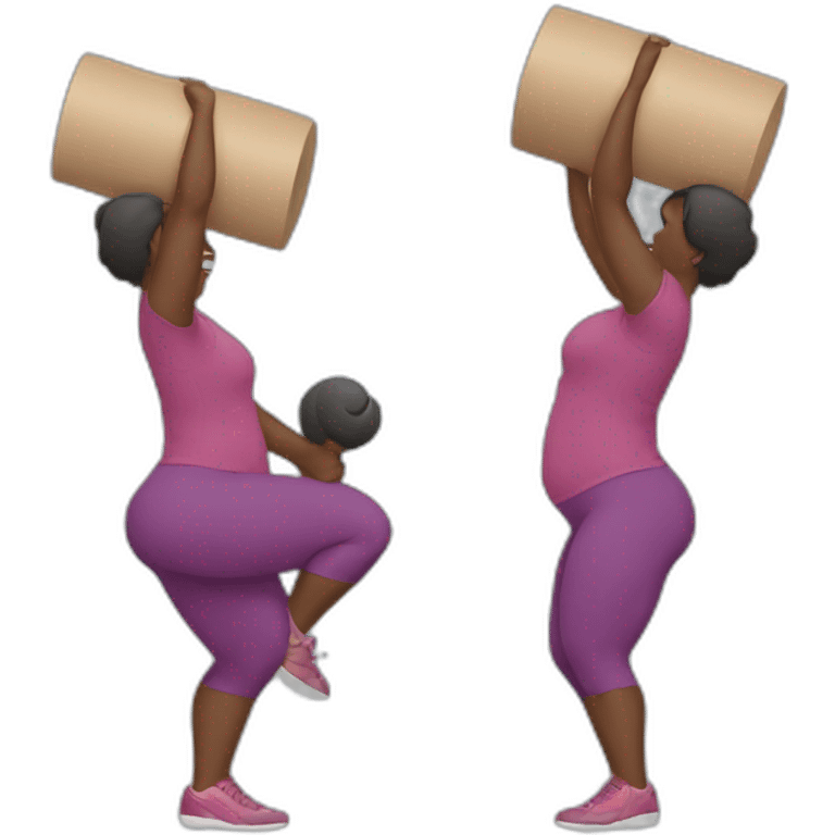 heavy lifting woman emoji