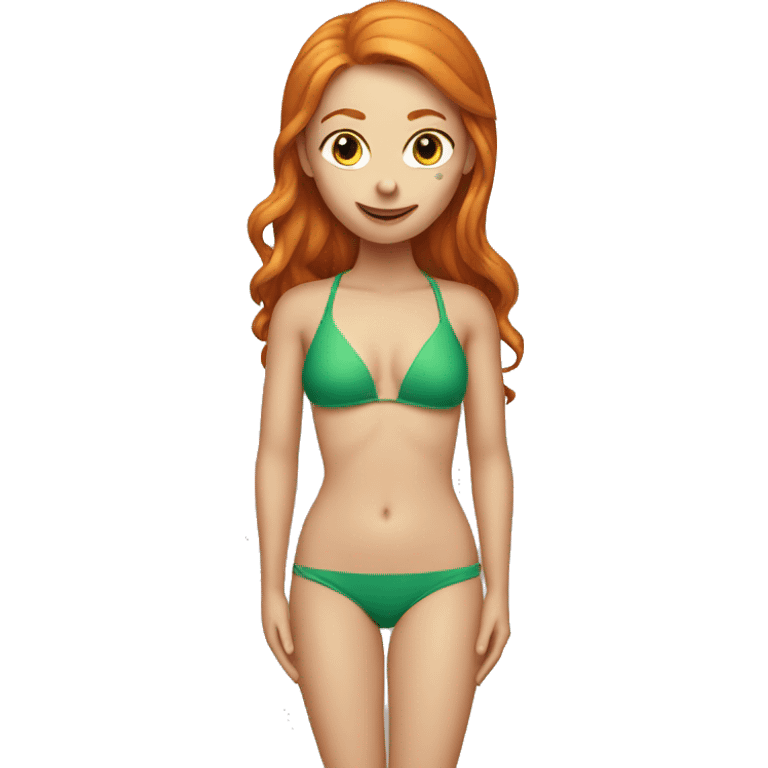 ginger girl in a bikini emoji