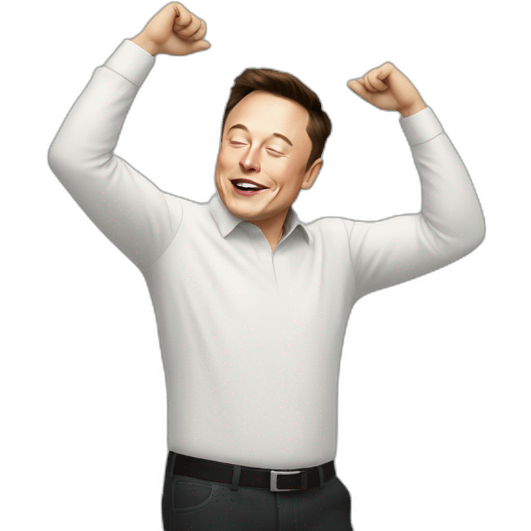 elon musk doing a dab  emoji