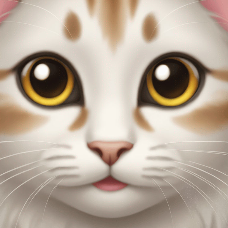 Cute cat with pretty lashes emoji