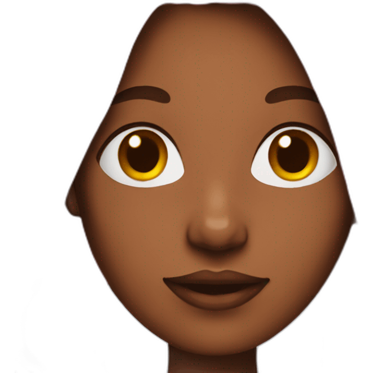 Black woman with pink hair emoji