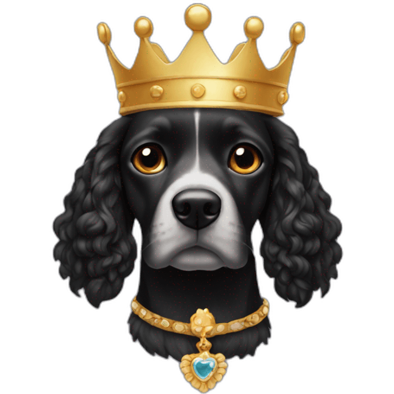 black cocker crown emoji