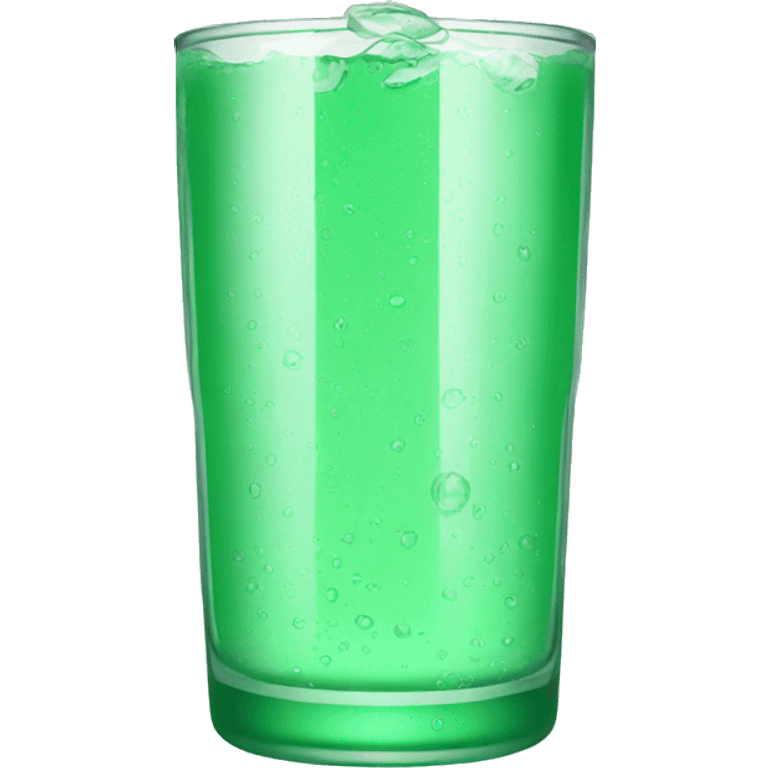 green seltzer glass emoji