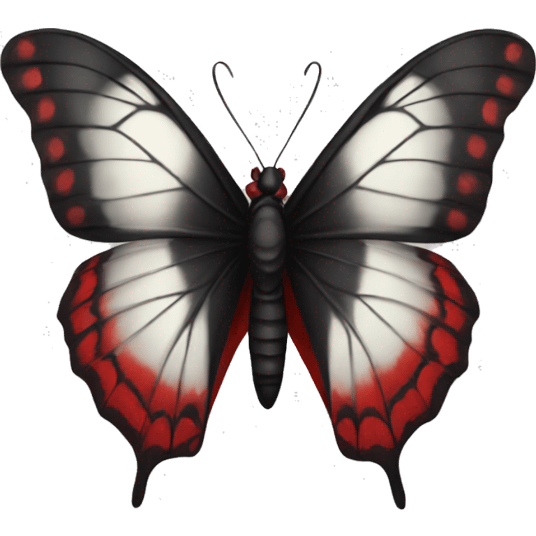 Gothic black and red butterfly emoji