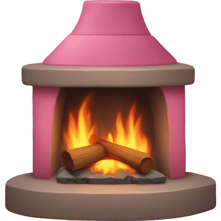 Pink camp fireplace emoji