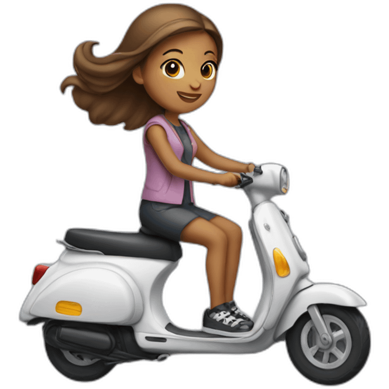 Girl on a scooter emoji