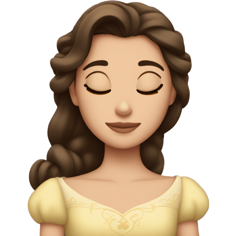 Sleeping brunette beauty Disney emoji