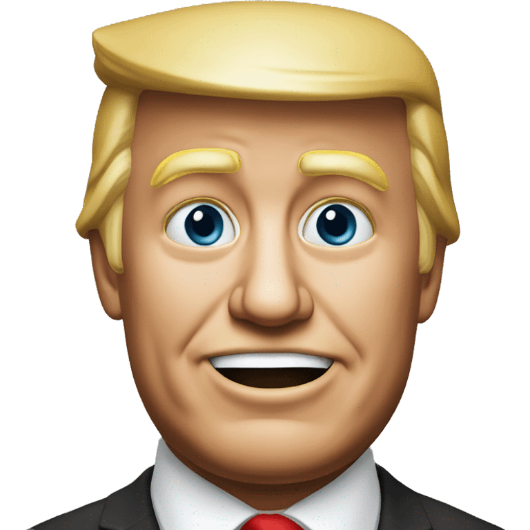 TRUMP happy photorealistic serious emoji