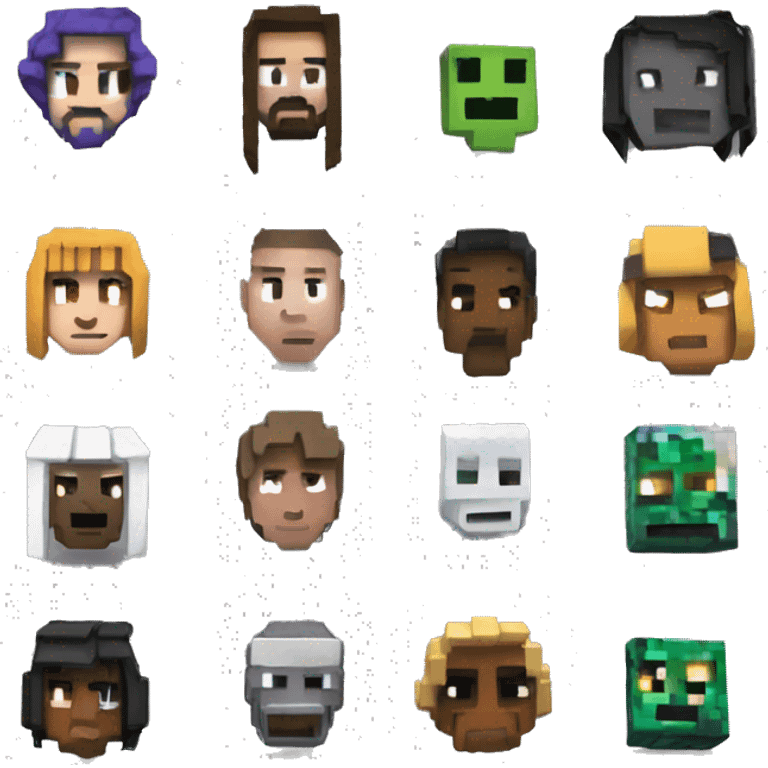  personnages Minecraft sur une araignée  emoji