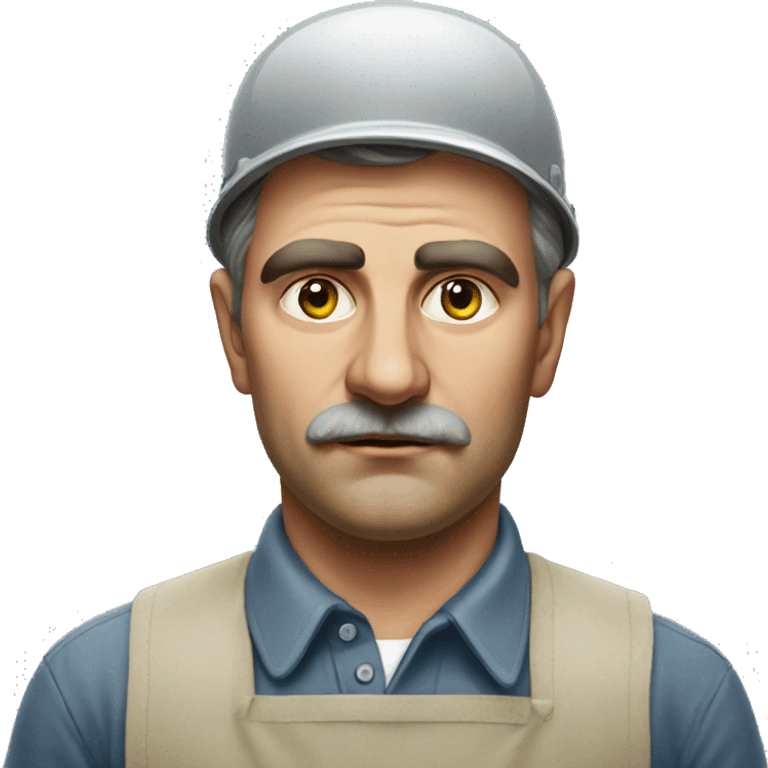 photorealistic serious soviet worker 1960 emoji