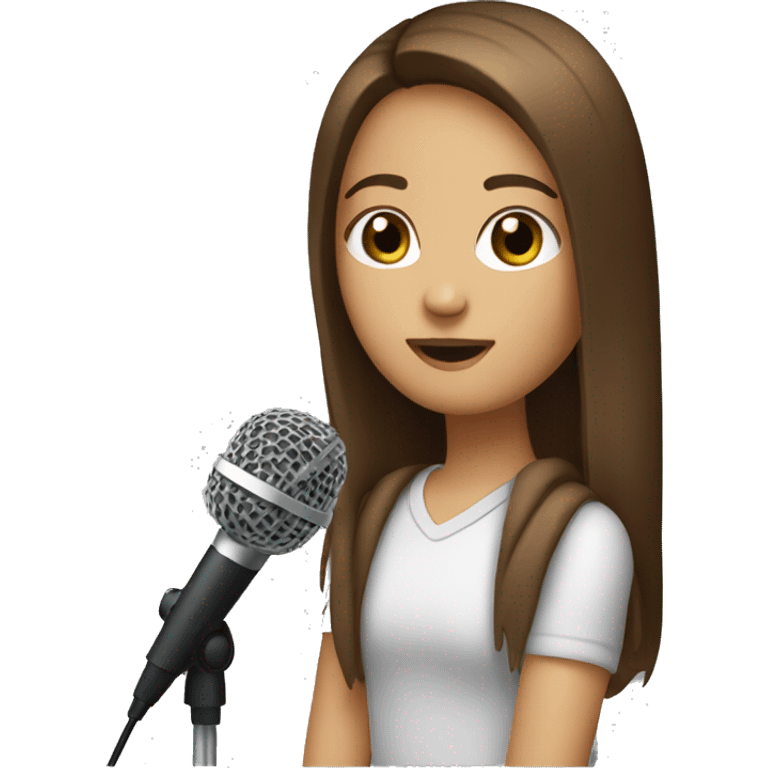 girl-with-long-brown-straight-hair-brown-eyes-holding microphone emoji