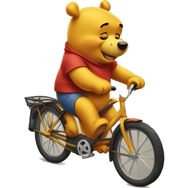 Pooh riding a bike emoji