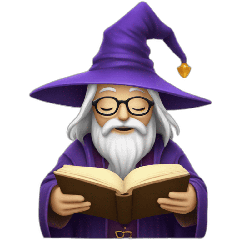 wizard reading a book emoji