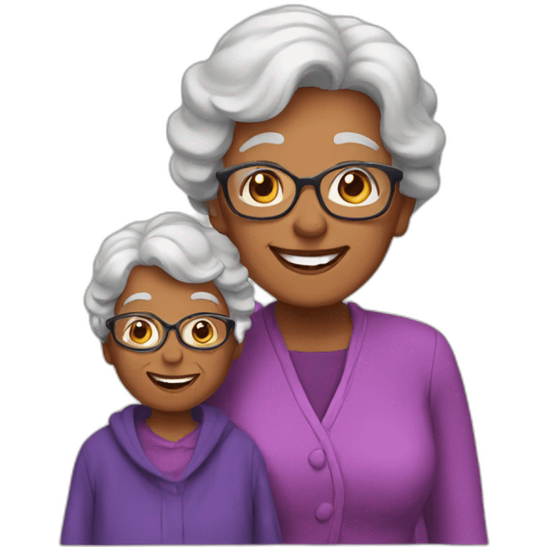 New Year with Grandma emoji