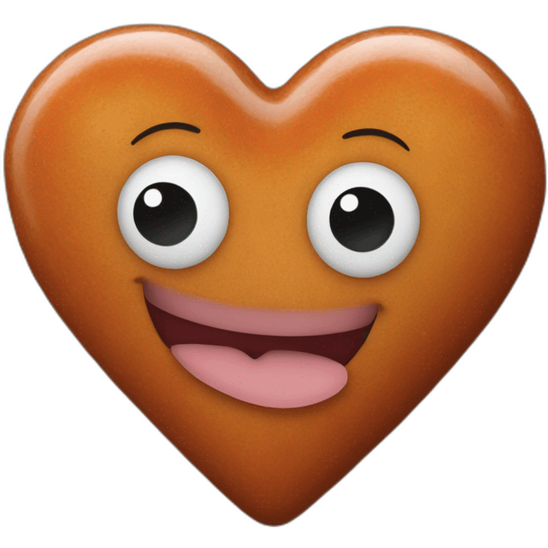 a heart with a rougail sausage in it emoji