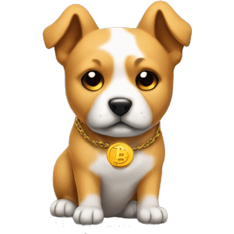 bitcoin dog cute emoji