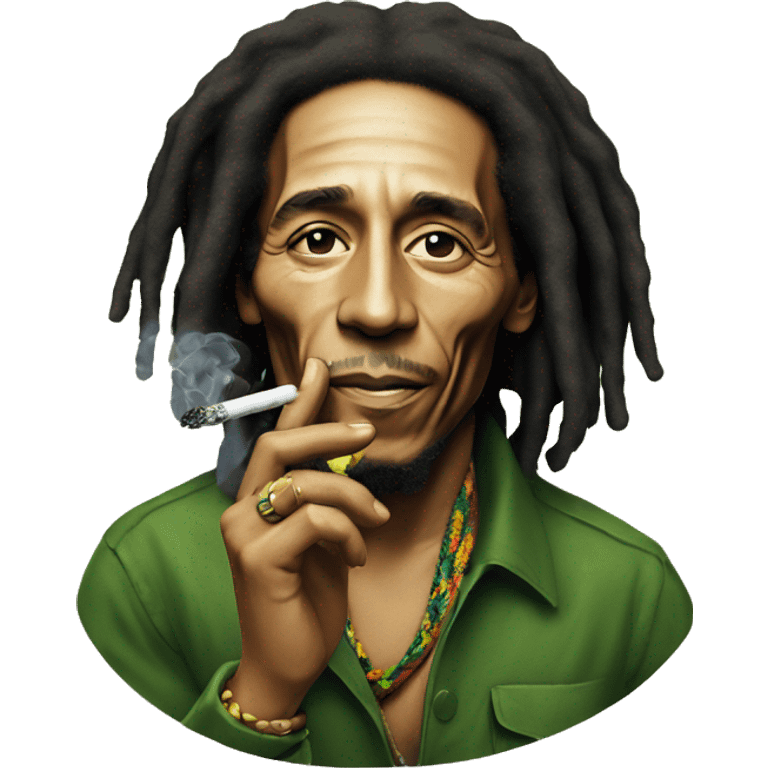 Bob Marley smoking with Sativa emoji